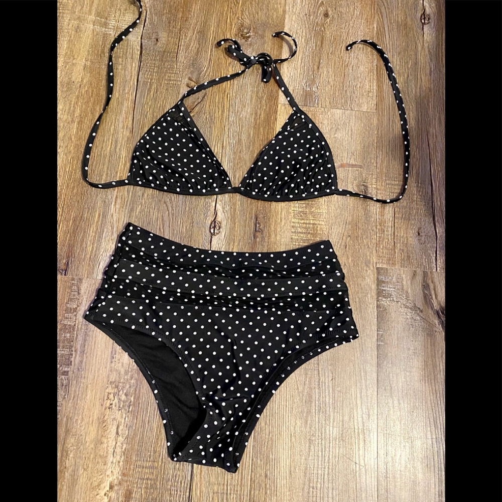 High Waisted polka dot bikini